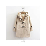 ダッフルコート キッズ コート スクール 通販 スクールコート 制服 オーバー ミディアム丈 ミディアム フード付き フード 裏地綿 中綿 厚手 あったか あたたかい 暖かい ジュニア 学生