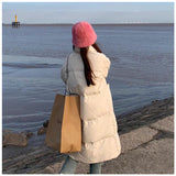 中綿 コート レディース 通販 ロングコート アウター ジャケット スタンドカラー 上着 冬 防寒 暖かい シンプル 無地 ゆったり 通勤 通学 旅行 お出かけ カジュアル きれいめ 大人