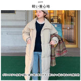 中綿 コート レディース 通販 ロングコート アウター ジャケット スタンドカラー 上着 冬 防寒 暖かい シンプル 無地 ゆったり 通勤 通学 旅行 お出かけ カジュアル きれいめ 大人