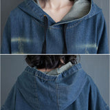 デニム パーカー ワンピース レディース 通販 デニムワンピース パーカーワンピース デニムパーカー スカート 体型カバー 長袖 ゆったり ひざ丈 膝丈 大人 フード付き フード カジュアル