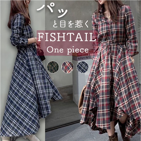 フィッシュテール シャツワンピース レディース 通販 ワンピース ワンピ ロングワンピース ロングワンピ マキシ丈ワンピース マキシワンピース マキシワンピ マキシ丈ワンピ