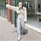ワイドパンツ レディース 通販 ロング丈 パンツ ストレート ボトムス ズボン おしゃれ デニム スウェット バイカラー 異素材切り替え 切りっぱなし 伸縮 ゆったり カジュアル ナチュラル