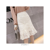 マーメイドスカート レース 膝丈 レディース 通販 マーメイド スカート レーススカート レディーススカート タイトスカート タイト ひざ丈 膝下丈 ミディ丈 総レース 華やか エレガント