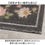玄関マット 60×40cm 花柄 通販 玄関 マット ドアマット エントランスマット 泥除け 泥落とし ウエルカム welcome エントランス 水洗い かわいい 可愛い 花 フラワー はな 柄 室内 屋外