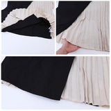 ワンピース レディース 膝下 膝丈 通販 ワンピ ドレス プリーツスカート ハイウエスト 長袖 Vネック きれいめ エレガント 上品 シンプル 無地 春 秋 春物 秋物 お呼ばれ 通勤 婦人服