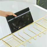 バスタブトレー 伸縮 バスラック 通販 バスタブラック 浴室用ラック バステーブル テーブル トレー ラック スライド式 浴槽 お風呂 水切り シンプル タブレット置き タブレット