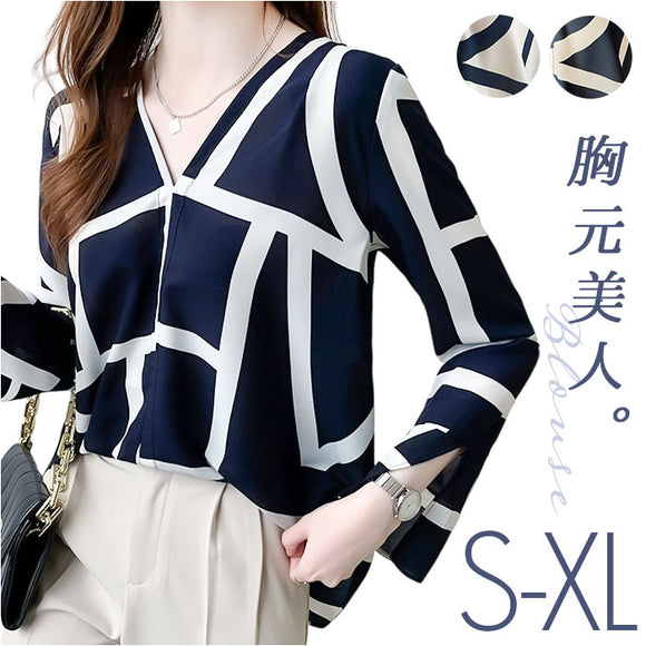 シャツ ブラウス レディース 長袖 通販 長袖ブラウス シャツブラウス フォーマルシャツ レディースブラウス スリット 薄手 薄い クラシカル Vネック 春 秋 夏 清楚 上品 きれいめ 大人