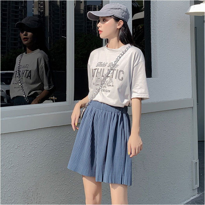 プリーツパンツ ハーフ丈 通販 ショートパンツ 半ズボン ハーフパンツ イージーパンツ ショーパン ボトムス レディース ウエストゴム 軽やか 5分丈 ポケット付き カジュアル シンプル
