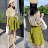 プリーツパンツ ハーフ丈 通販 ショートパンツ 半ズボン ハーフパンツ イージーパンツ ショーパン ボトムス レディース ウエストゴム 軽やか ５分丈 ポケット付き カジュアル シンプル