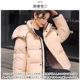 中綿ジャケット レディース 通販 ショート コート ジャケット アウター 上着 軽い 暖かい 防風 防寒 フード付き スタンドカラー シンプル 無地 通勤 通学 カジュアル 冬 かわいい