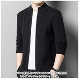 ニット メンズ カーディガン スタンドカラー ジップアップ 通販 アウター ニットジャケット カーデ ジャケット 羽織り ショート丈 長袖 ジップ シンプル 無地 通気性 伸縮性 柔らかい