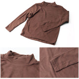 女の子 トップス キッズ 通販 長袖 ハイネック キッズトップス 長袖Tシャツ カットソー こども 女子 かわいい おしゃれ シンプル 無地 インナー 通学 通園 保温 暖かい 男の子 ストレッチ
