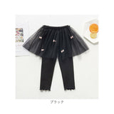 スカッツ キッズ 通販 レギンス 女の子 チュールスカート レギンスパンツ スパッツ 10分丈 かわいい レース リボン 子供服 子ども服 おしゃれ オシャレ ボトムス ロングパンツ 可愛い 秋