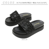 サンダル レディース 厚底 通販 プラットフォーム 厚底サンダル オープントゥ 歩きやすい ビーチサンダル 海 おしゃれ キラキラ フラット リラックス きれいめ かわいい ウェッジソール