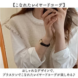 ニットベスト レディース ジレ プルオーバー 通販 レディースベスト ニット ベスト ニットチョッキ チョッキ レイヤード 重ね着 ゆったり 体型カバー カジュアル シンプル 無地