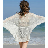 ラッシュガード レース 通販 カーディガン レースカーディガン レディース 水着の上に着る ワンピ 薄手 ワンピース 羽織り物 長袖 透け感 ビキニカバー 体型カバー 水着 レースガウン