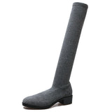 ロングブーツ ソックスブーツ 通販 ブーツ レディースブーツ レディース靴 シューズ 靴 冬靴 秋靴 ローヒール 太ヒール デート お出かけ 秋 冬 防寒 美脚 スリム 細見え フィット 無地