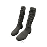 ロングブーツ ソックスブーツ 通販 ブーツ レディースブーツ レディース靴 シューズ 靴 冬靴 秋靴 ローヒール 太ヒール デート お出かけ 秋 冬 防寒 美脚 スリム 細見え フィット 無地