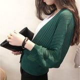 カーディガン レディース 薄手 通販 ニットカーディガン 長袖 ニット ドルマン ボリューム袖 羽織り トップス vネック リブ 無地 ゆったり 春 夏 秋 冷房対策 オフィス かわいい 可愛い