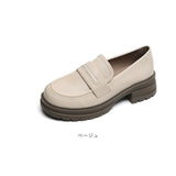 厚底 ローファー 通販 靴 くつ フラットシューズ 太ヒール 柔らかい 通気性 吸汗性 疲れにくい 歩きやすい シンプル 5cmヒール 通勤 通学 入学式 卒業式 フォーマル お呼ばれ シューズ