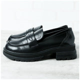 厚底 ローファー 通販 靴 くつ フラットシューズ 太ヒール 柔らかい 通気性 吸汗性 疲れにくい 歩きやすい シンプル 5cmヒール 通勤 通学 入学式 卒業式 フォーマル お呼ばれ シューズ