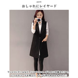 ロングジレ レディース 通販 ロングベスト ジレ ベスト ジレンチ トレンチベスト アウター トップス ノースリーブ ロング丈 スリム 通勤 通学 カジュアル きれいめ フォーマル 前開き
