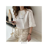 ロゴ Tシャツ レディース 通販 ロゴTシャツ ロゴtシャツ tシャツ シャツ カジュアルシャツ オーバーシャツ レディースシャツ シック ドロップショルダー ロゴデザイン 大人 シンプル