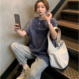 ロゴ Tシャツ レディース 通販 ロゴTシャツ ロゴtシャツ tシャツ シャツ カジュアルシャツ オーバーシャツ レディースシャツ シック ドロップショルダー ロゴデザイン 大人 シンプル