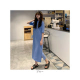 ロングワンピース 半袖 通販 カットソー ワンピース ワンピ ロング丈 レディース Tシャツワンピース ロングワンピ Tシャツワンピ クルーネック サイドスリット 吸湿性 通気性 ゆったり