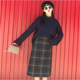 タイトスカート ひざ下 レディース 通販 Aラインスカート ミモレスカート スカート レディーススカート 膝下スカート ひざ下スカート 膝下丈 ひざ下丈 チェック柄 チェック 柄 厚手 膝下