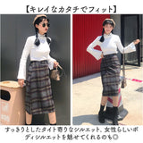 タイトスカート ひざ下 レディース 通販 Aラインスカート ミモレスカート スカート レディーススカート 膝下スカート ひざ下スカート 膝下丈 ひざ下丈 チェック柄 チェック 柄 厚手 膝下