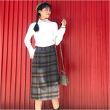 タイトスカート ひざ下 レディース 通販 Aラインスカート ミモレスカート スカート レディーススカート 膝下スカート ひざ下スカート 膝下丈 ひざ下丈 チェック柄 チェック 柄 厚手 膝下