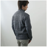 ニット カーディガンメンズ 通販 ニットジャケット カーデ ジャケット アウター ジップアップ 羽織り ショート丈 長袖 スタンドカラー 裏起毛 厚手 シンプル 無地 通勤 通学 オフィス