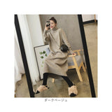 ニットワンピース ロング レディース 通販 ニット ワンピース ワンピ セーター 長袖 ロング丈 タートルネック ハイネック ゆったり カジュアル 体型カバー シンプル あたたかい 秋 冬