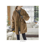 チェスターコート レディース 通販 ダブルチェスターコート ジャケット コート ゆったり 防寒 シンプル 秋冬 冬 通勤 秋服 長袖 無地 暖かい きれいめ おしゃれ かわいい 大人 オシャレ