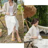 ブルゾン レディース 通販 レディースブルゾン 羽織り 羽織 ジャケット 上着 シャツブルゾン ライトアウター ブルゾンレディース ラグラン袖 前開き ポケット カジュアル デザイン