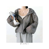 パーカー 薄手 長袖 レディース 通販 長袖パーカー ジャケット 羽織り 羽織 カーディガン 上着 ショート丈 薄い フード付き フード ポケット そで 袖 調整可能 涼しい 無地 シンプル