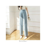 ワイドパンツ ハイウエスト レディース 通販 パンツ スラックス 長ズボン ズボン ロングパンツ カジュアルパンツ ワイド ベルト付き ポケット センタープレス カジュアル きれいめ