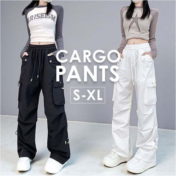 カーゴパンツ ウエストゴム レディース 通販 イージーパンツ ワークパンツ ワイドパンツ ダンスパンツ ロングパンツ 長ズボン ズボン パンツ カジュアルパンツ ロング カーゴ イージー