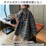 ショートコート レディース 冬 通販 Pコート ピーコート アウター コート ジャケット 上着 ラシャコート ダブル チェック 防寒 暖かい きれいめ おしゃれ 羽織 長袖 スーツオーバー