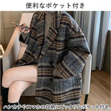 ショートコート レディース 冬 通販 Pコート ピーコート アウター コート ジャケット 上着 ラシャコート ダブル チェック 防寒 暖かい きれいめ おしゃれ 羽織 長袖 スーツオーバー