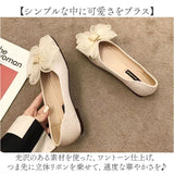 パンプス ぺたんこ かわいい 通販 フラットシューズ ぺたんこ靴 ペタンコ靴 スクエアトゥ ローヒール バレエシューズ フォーマル 結婚式 柔らかい 疲れにくい Vカット リボン お出かけ