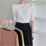 リブニットシャツ ボートネック レディース 通販 リブ ニット セーター リブニット シャツ ボートネックニット 着回し 着まわし 無地 ベーシック オフィス ナチュラル カジュアル 上品