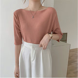 リブニットシャツ ボートネック レディース 通販 リブ ニット セーター リブニット シャツ ボートネックニット 着回し 着まわし 無地 ベーシック オフィス ナチュラル カジュアル 上品