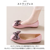 パンプス ローヒール リボン 通販 フラットシューズ きれいめ ローヒールパンプス ぺたんこパンプス レディース 靴 シューズ かわいい 歩きやすい おしゃれ 結婚式 パーティ ゴム底
