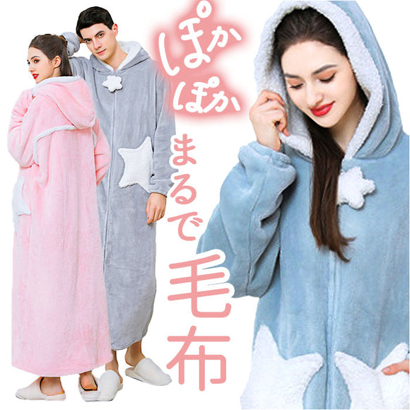 ルームウェア 冬 通販 部屋着 パジャマ 着る毛布 ナイトウェア 寝巻き 寝間着 ワンピース 暖かい あったか あたたかい もこもこ モコモコ レディース メンズ おしゃれ カップル ペア 男性