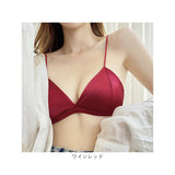 ブラジャー レディース 三角ブラ 通販 三角 ブラ ブラトップ インナー 下着 ランジェリー 軽い 軽量 無地 ナイロン 上品 エレガント おしゃれ かわいい カジュアル シンプル ギフト