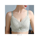 ブラジャー 胸を小さく見せる ノンワイヤー 通販 ブラ ノンワイヤーブラ ワイヤレス 下着 アンダーウェア 柔らかい やわらかい リボン レース 通気性 薄い コンパクト かわいい インナー