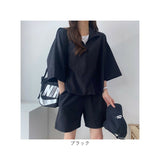 セットアップ 半袖 レディース ショートパンツ 通販 ハーフパンツ セット トップス プルオーバー 上下セット ジャージ ルームウェア 部屋着 カジュアル メンズ ハーフジップ ゆったり