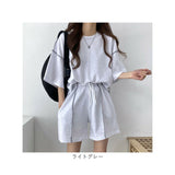 ショートパンツ Tシャツ セットアップ レディース 通販 スウェット ハーフパンツ 半ズボン ズボン シャツ ルームウェア 部屋着 普段着 伸縮性 やわらかい 柔らかい 上下セット 上下